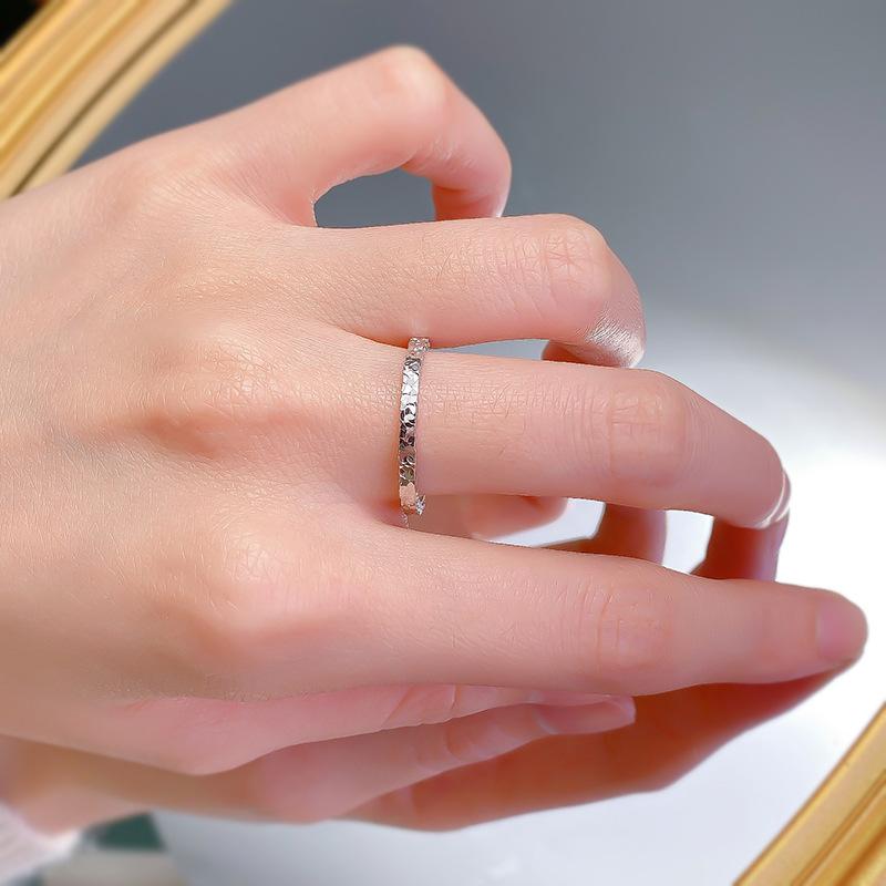 S925 Sterling Silver Crushed Ice Ring 6A Cubic Zirconia Ring