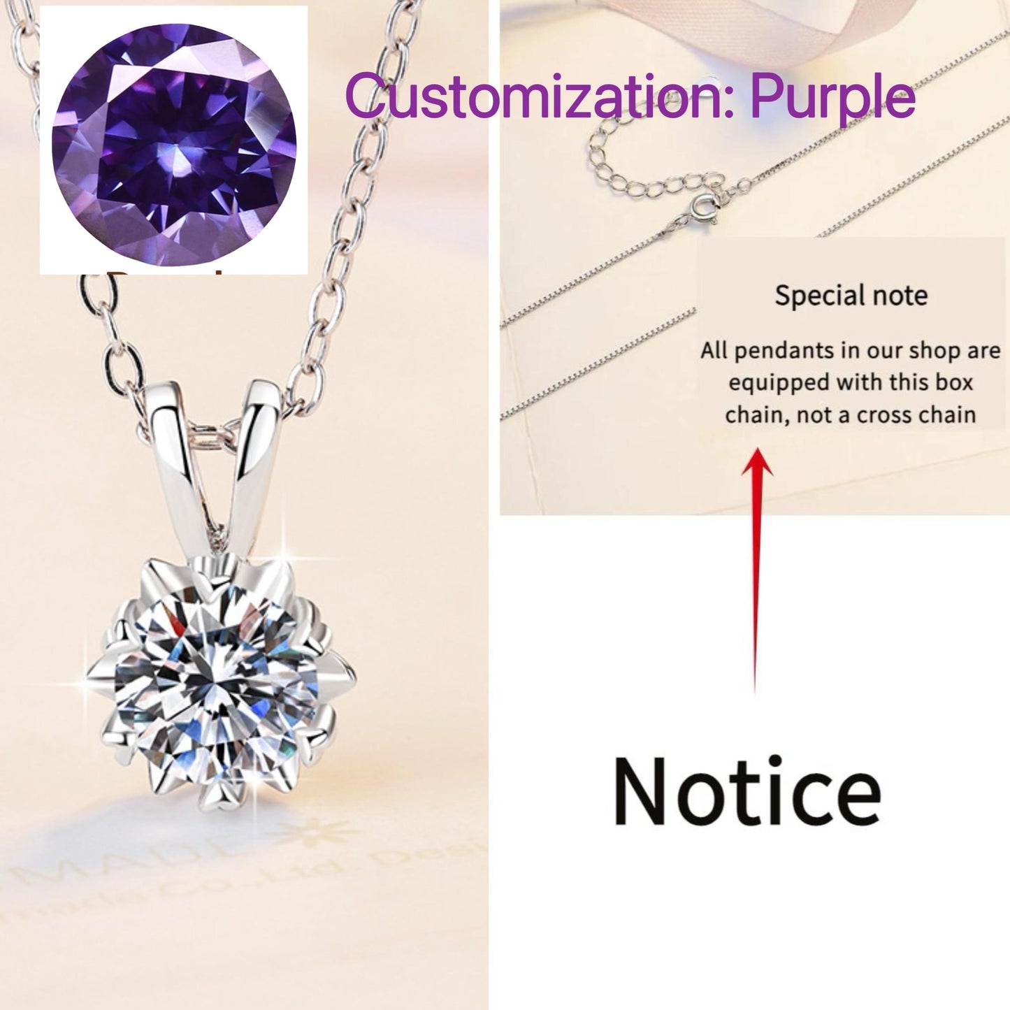 NO.194 S925 Sterling Silver Snowflake Necklace Synthetic Moissanite Necklace Birthday Gift Minimalist Pendant Necklace Springtok