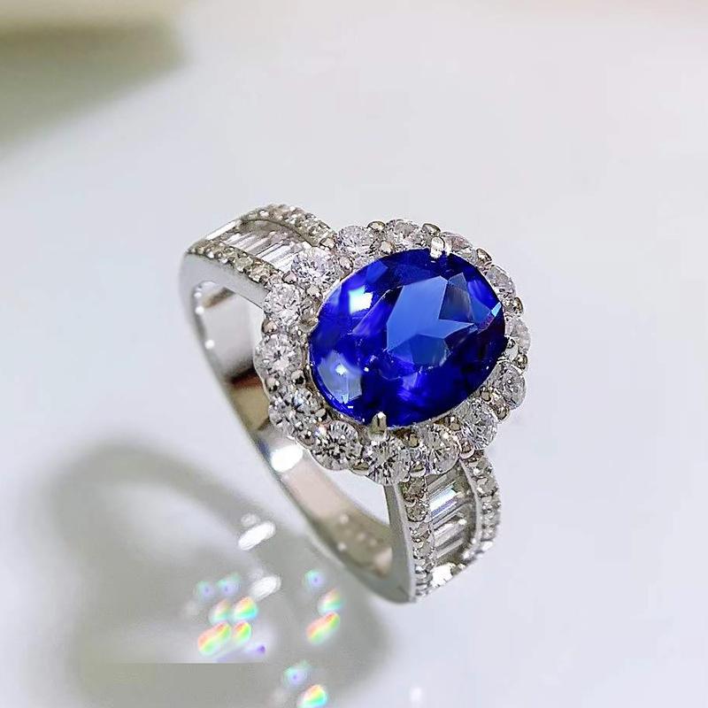 NO.055 S925 Sterling Silver Oval Cut Vintage Oval Ring 7*9mm 6A Cubic Zirconia Ring fashion jewelry accessory woman girl promise ring Springtok