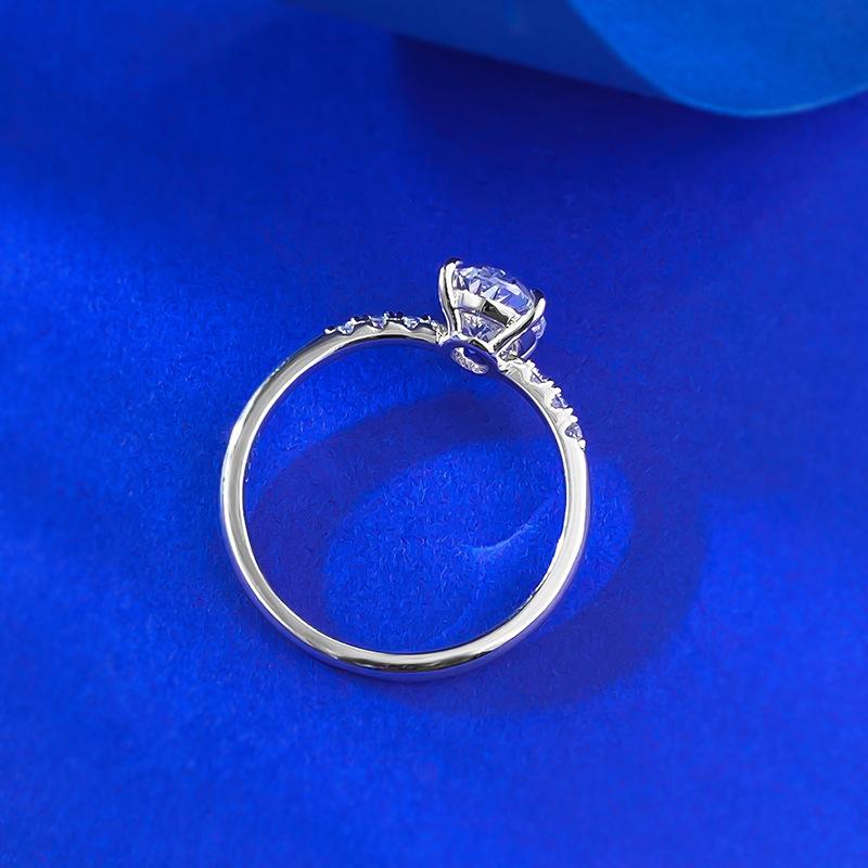 NO.051 S925 Sterling Silver Oval Cut Oval Ring 6*9mm 6A Cubic Zirconia Ring fashion jewelry accessory woman girl promise ring Springtok