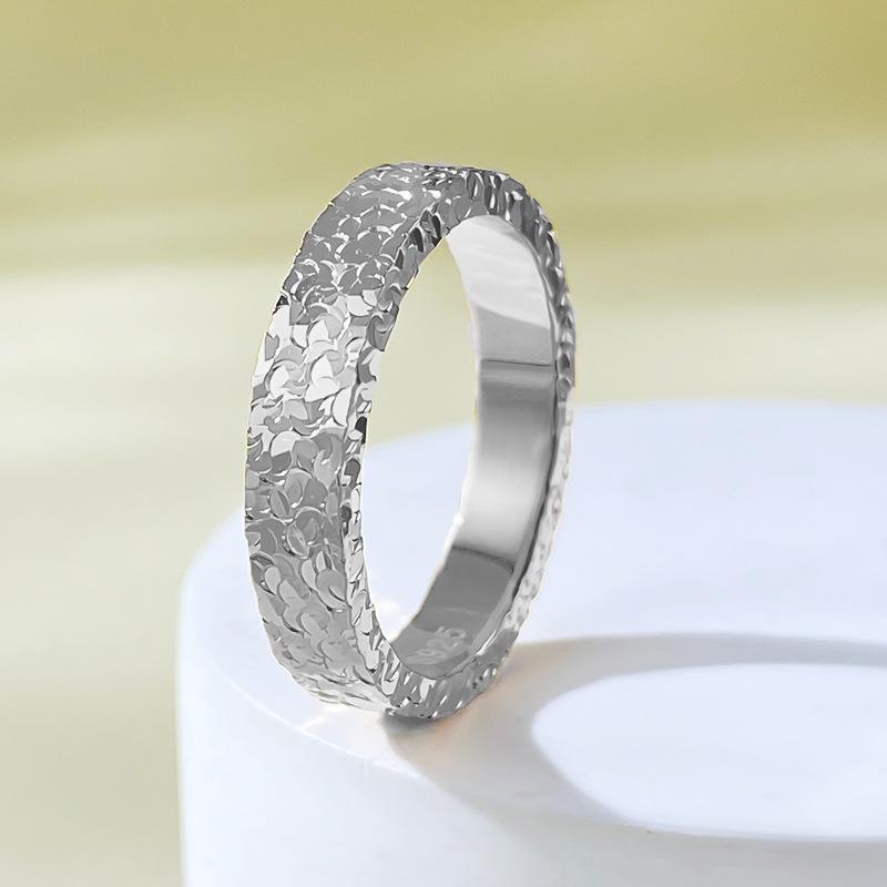 S925 Sterling Silver Crushed Ice Ring 6A Cubic Zirconia Ring
