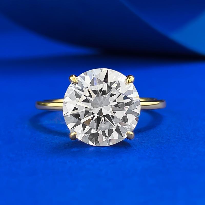 NO.080 S925 Sterling Silver Eight arrows and eight hearts Cut Round Ring 10mm 6A Cubic Zirconia Ring fashion jewelry accessory woman girl promise ring Springtok