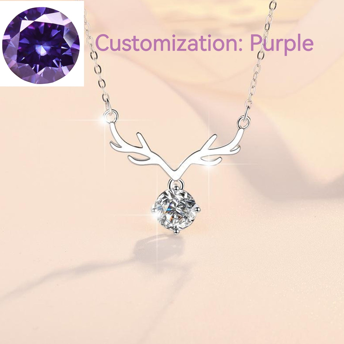 NO.207 S925 Sterling Silver Holiday Synthetic Moissanite Necklace Birthday Gift Minimalist Pendant Necklace Springtok