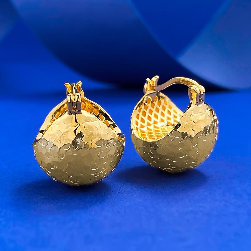 NO.183 S925 Sterling Silver Ice Crushing Ball Lamp Earrings Glittering daily life Earrings Springtok