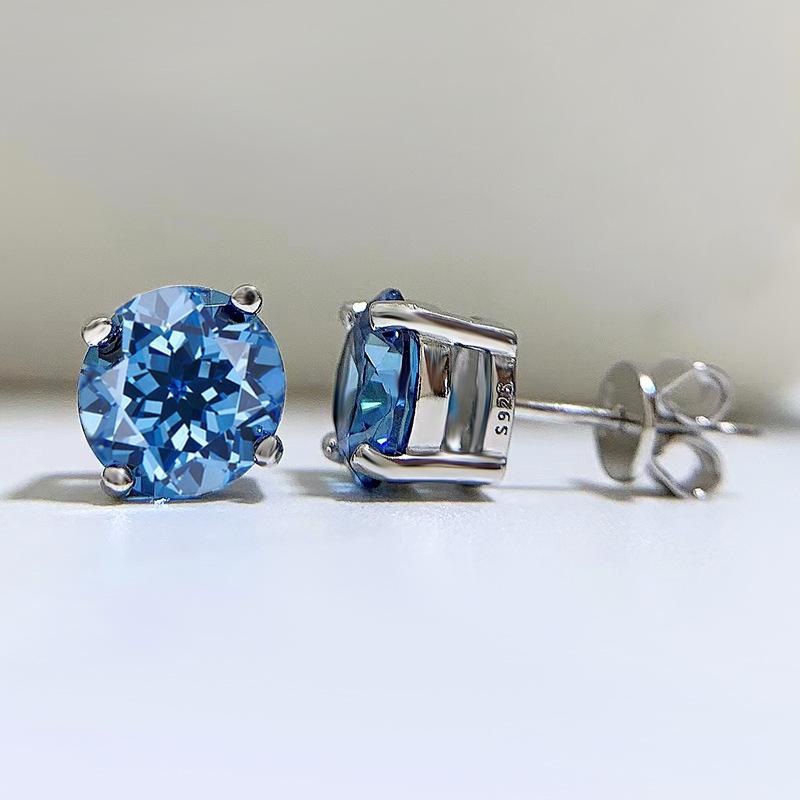 NO.178 S925 Sterling Silver Eight Arrows and Eight Hearts Cut Round Earring 8mm 6A Cubic Zirconia Earring Springtok Springtok