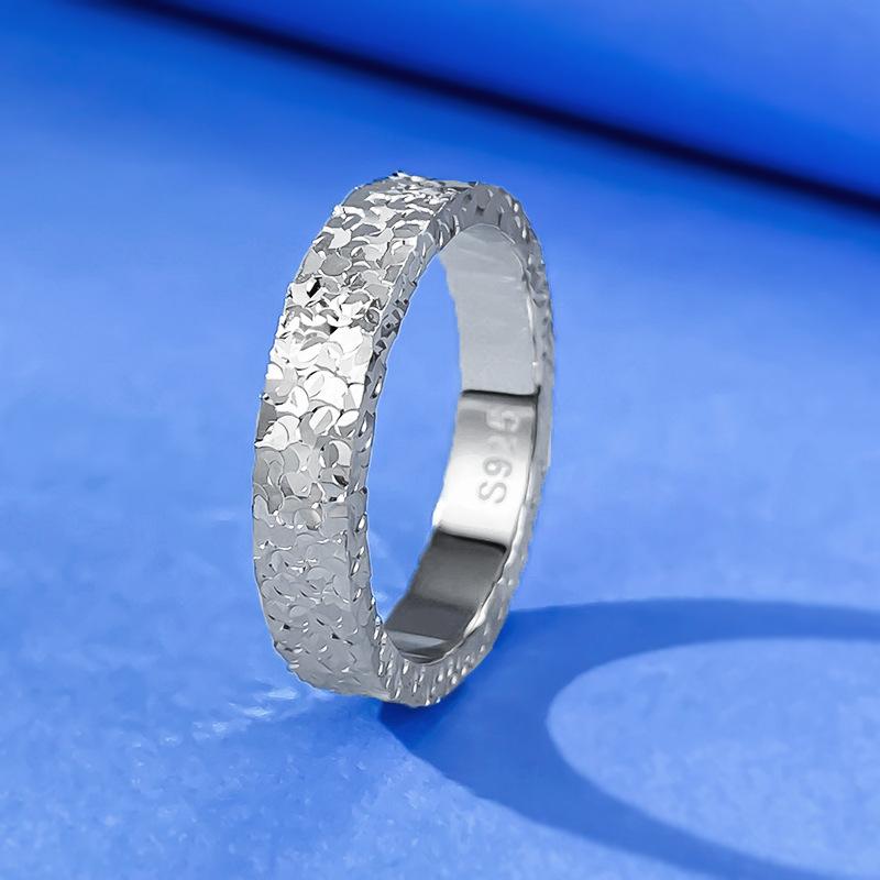 S925 Sterling Silver Crushed Ice Ring 6A Cubic Zirconia Ring