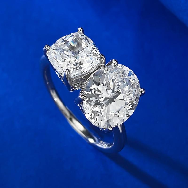 NO.230 S925 sterling silver oval cut Oval Ring 8*10mm 6A cubic zirconia ring fashion jewelry accessory woman girl promise ring Springtok