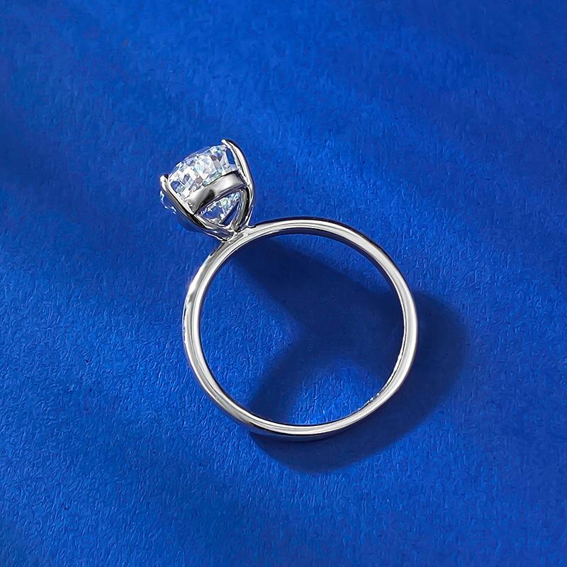 NO.005 S925 Silver Pear Ice Flower Cut Water Drop Ring 7*11 8A Cubic Zirconia Ring fashion jewelry accessory woman girl promise ring Springtok