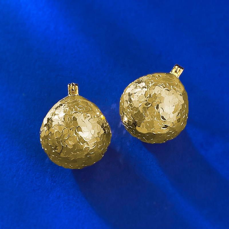 NO.183 S925 Sterling Silver Ice Crushing Ball Lamp Earrings Glittering daily life Earrings Springtok