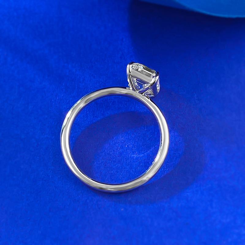NO.071 S925 Sterling Silver Grandma Cut Square Sugar Ring 6*8mm 6A Cubic Zirconia Ring fashion jewelry accessory woman girl promise ring Springtok