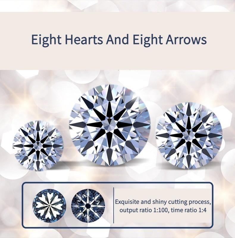 NO.162 S925 Sterling Silver High Grade Synthetic Moissanite Square Stud Earrings High Grade Of D Color E Cut VVS1 Clarity valentine gift elegant stud earring minimalist new style Springtok