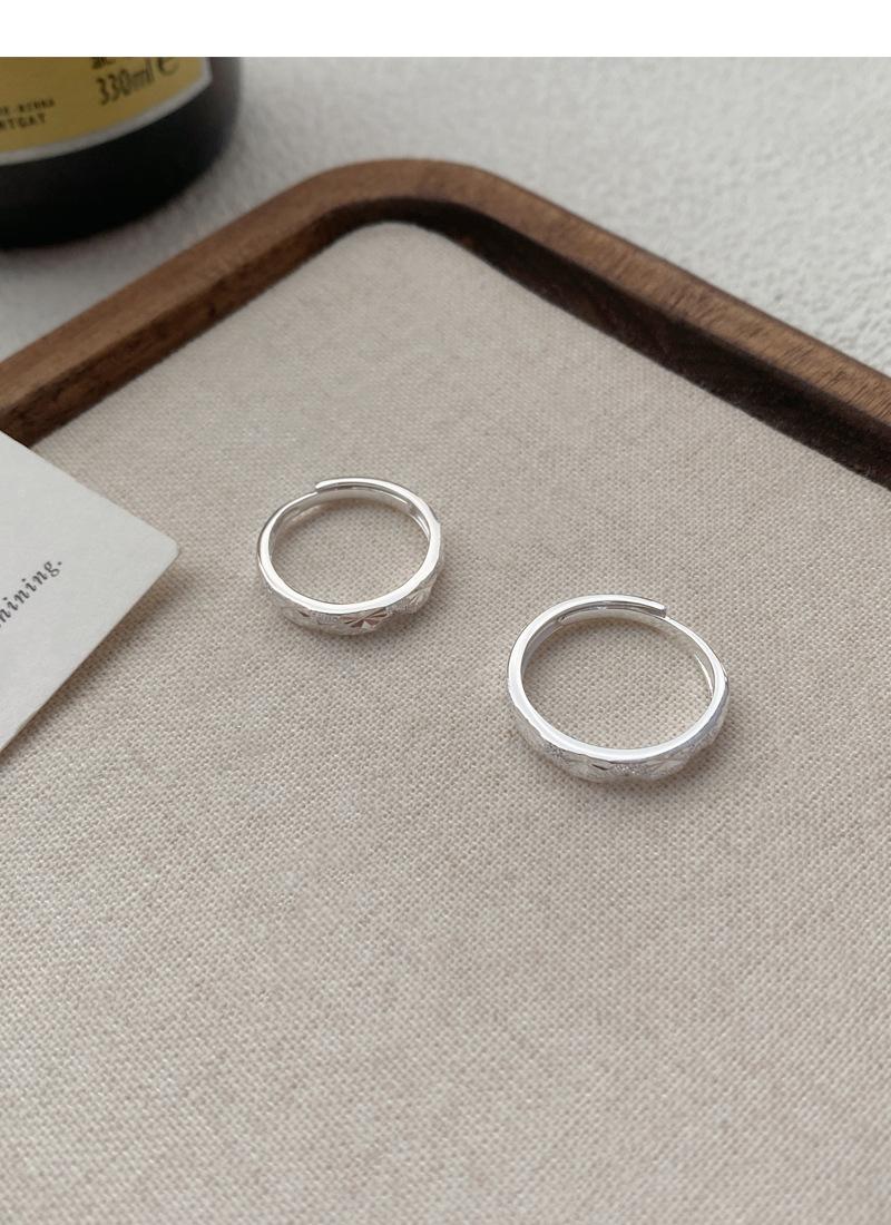 S925 Sterling Silver Gypsophila Couple Ring-634 weddingring(45%)