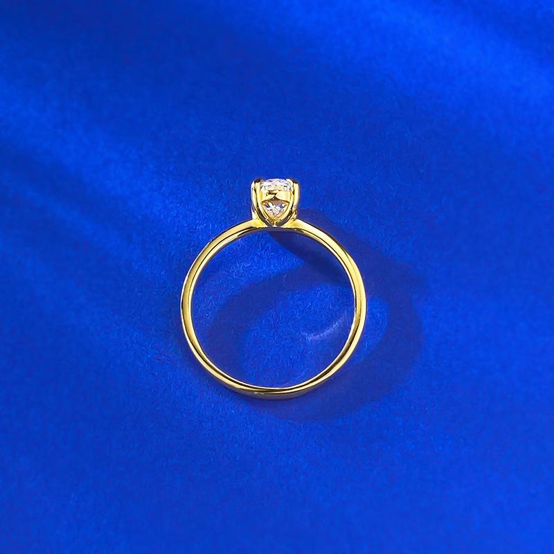 S925 Sterling Silver Oval Cut Ring 5*7mm 6A Cubic Zirconia Ring-573(35%)