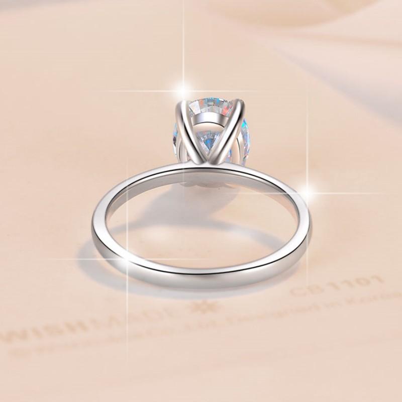 NO.008 6A Cubic Zirconia S925 Sterling Silver Oval Ring fashion jewelry accessory woman girl promise ring Springtok