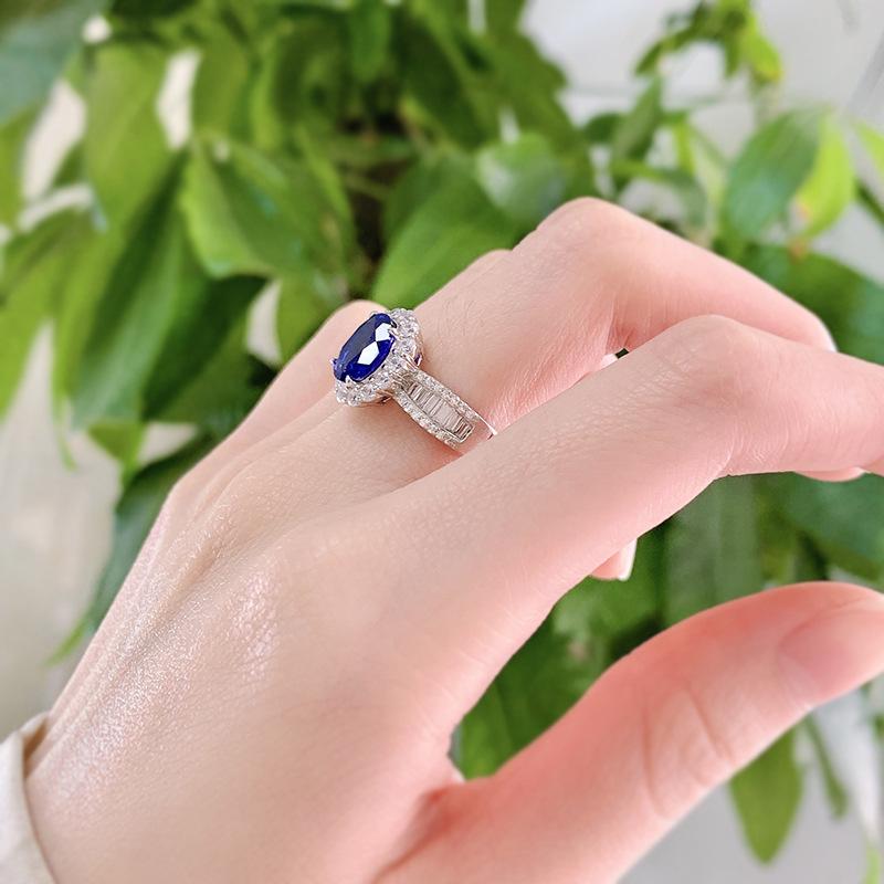 NO.055 S925 Sterling Silver Oval Cut Vintage Oval Ring 7*9mm 6A Cubic Zirconia Ring fashion jewelry accessory woman girl promise ring Springtok