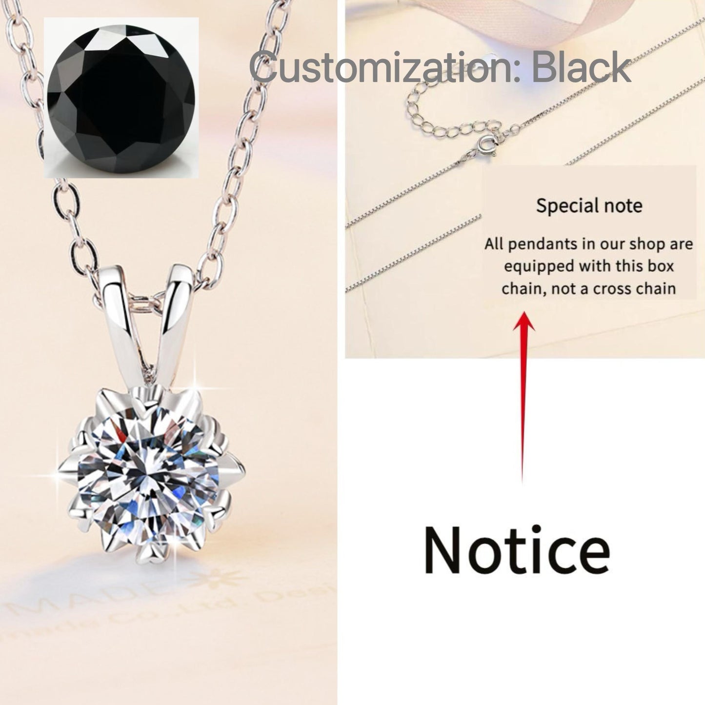 NO.194 S925 Sterling Silver Snowflake Necklace Synthetic Moissanite Necklace Birthday Gift Minimalist Pendant Necklace Springtok