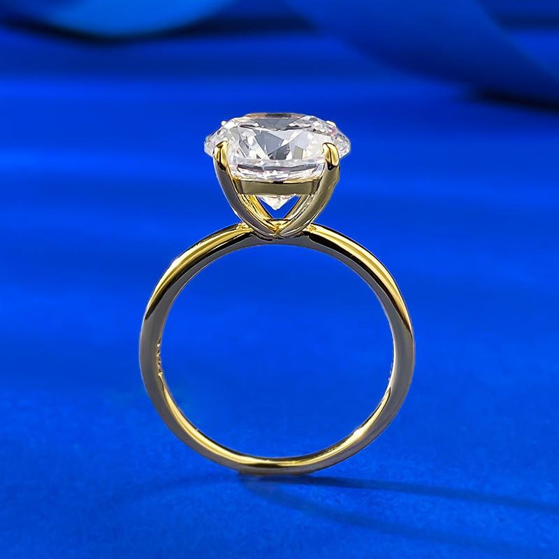 NO.080 S925 Sterling Silver Eight arrows and eight hearts Cut Round Ring 10mm 6A Cubic Zirconia Ring fashion jewelry accessory woman girl promise ring Springtok