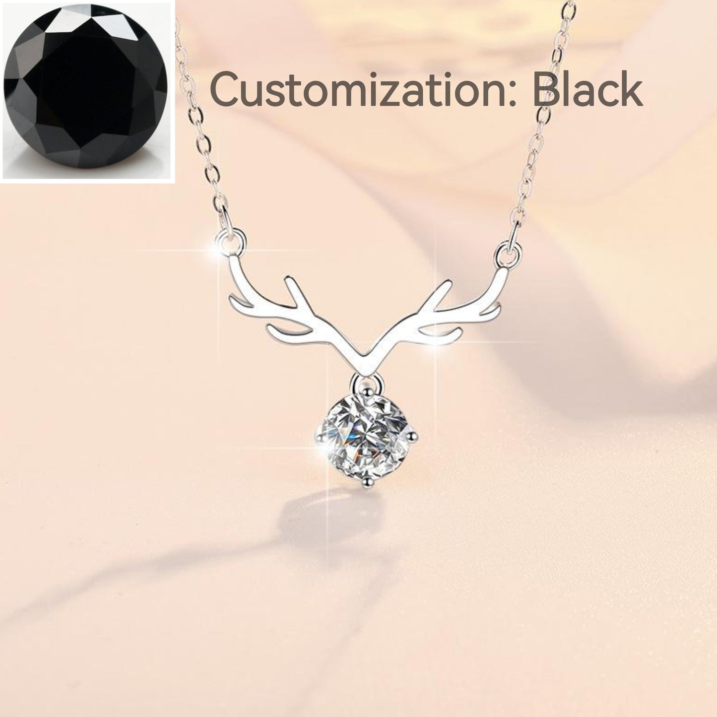 NO.207 S925 Sterling Silver Holiday Synthetic Moissanite Necklace Birthday Gift Minimalist Pendant Necklace Springtok