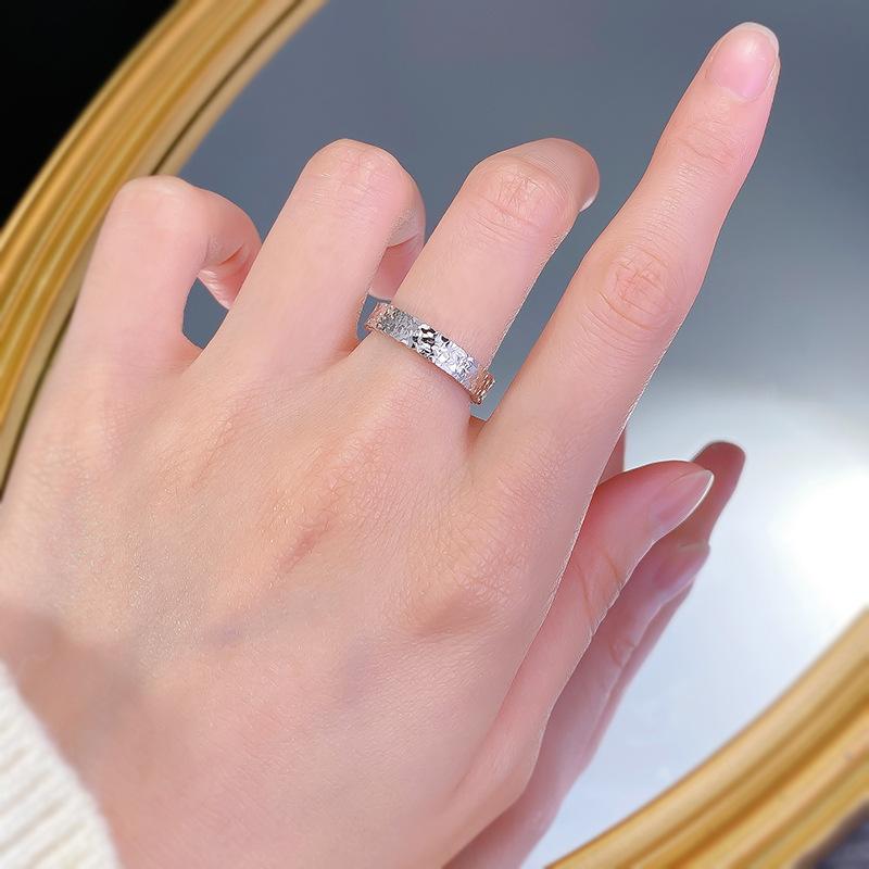 S925 Sterling Silver Crushed Ice Ring 6A Cubic Zirconia Ring