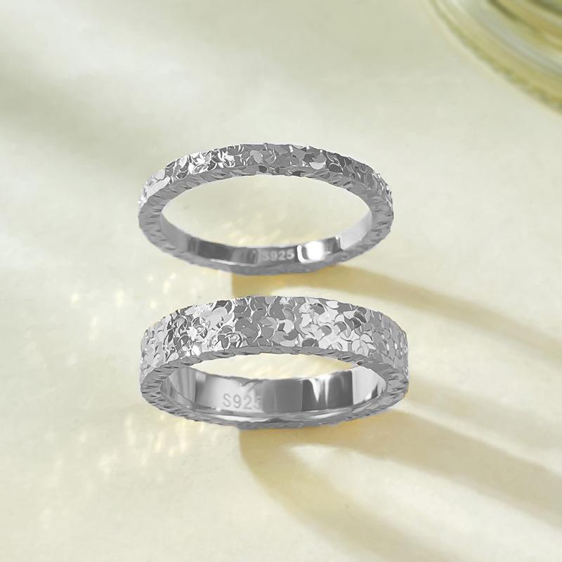 S925 Sterling Silver Crushed Ice Ring 6A Cubic Zirconia Ring