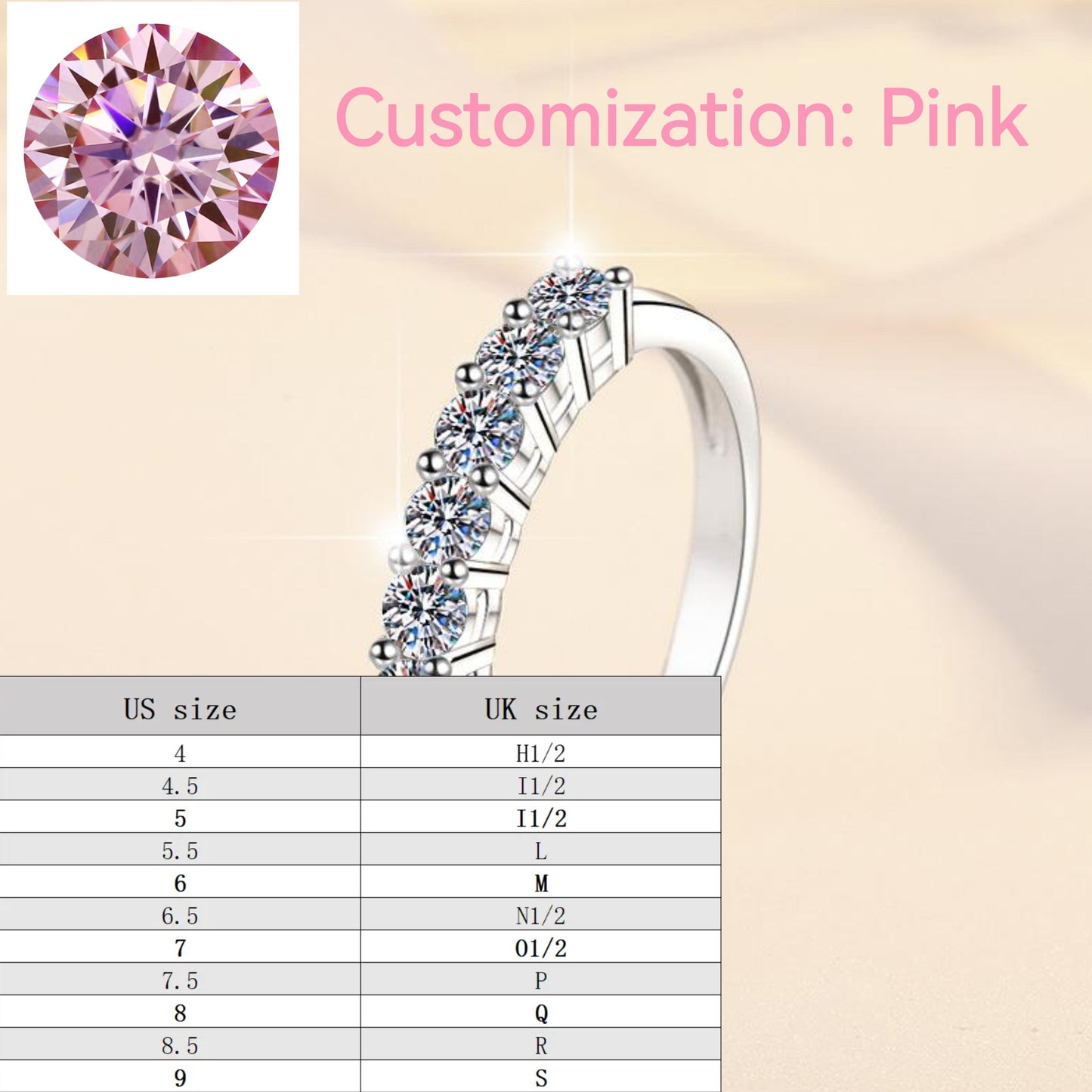 S925 Sterling Silver Synthetic Moissanite Seven Star Ring Crown Ring fashion jewelry accessory woman girl promise ring-206(35%)