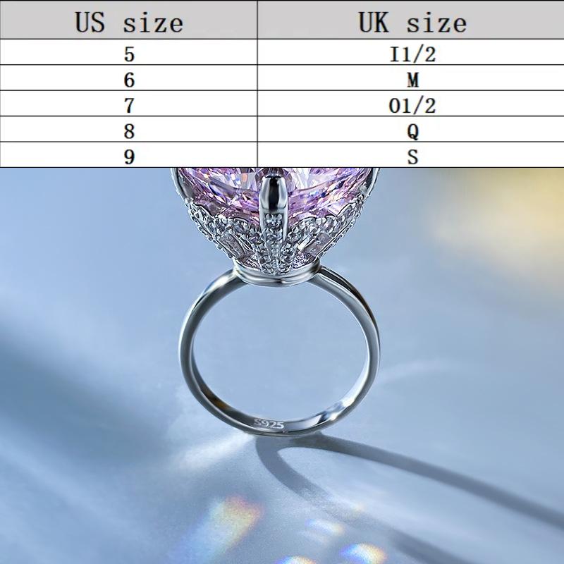 S925 Sterling Silver Radian Cut High Carbon Ring 15*15 8A Cubic Zirconia Ring fashion jewelry accessory woman girl promise ring-396(35%)