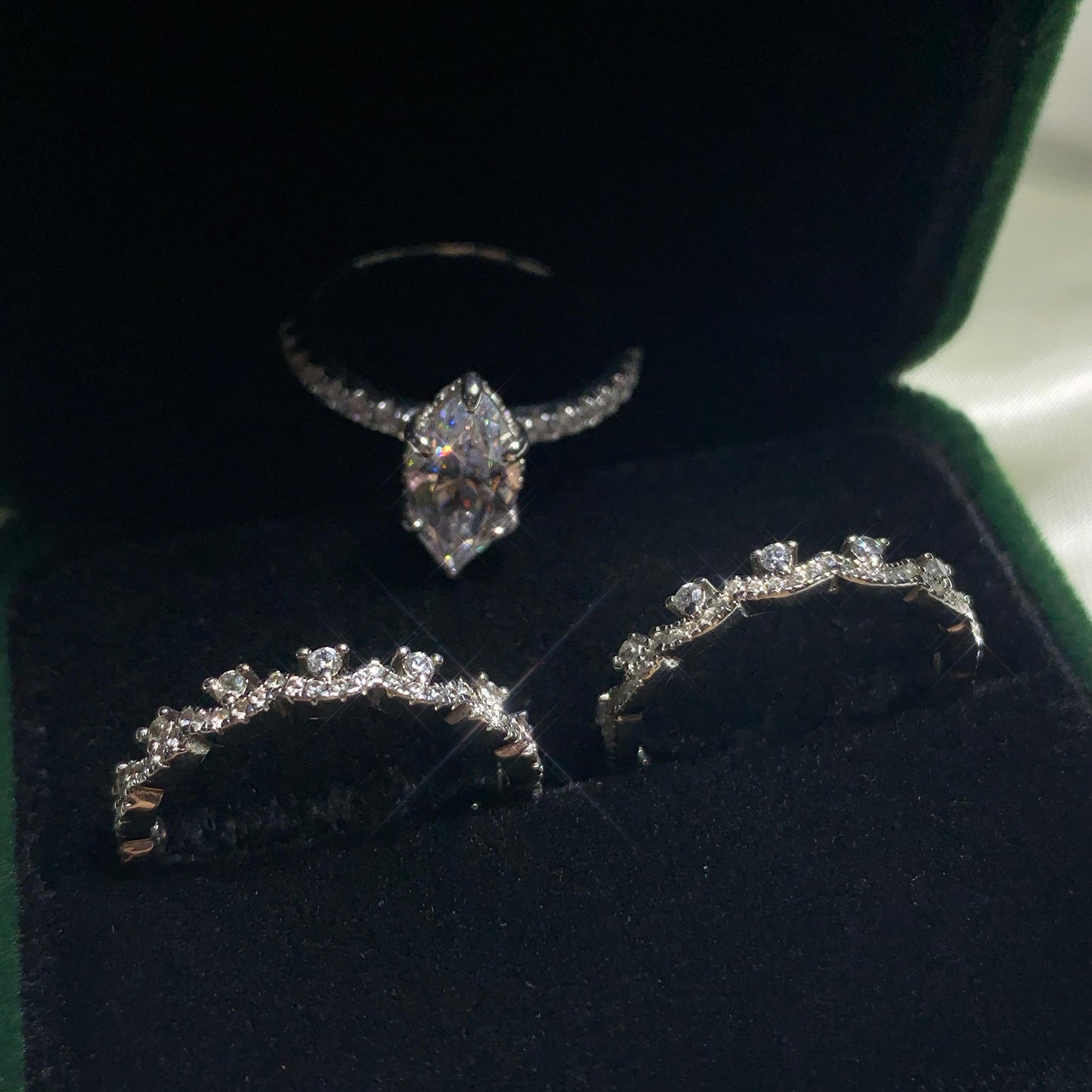 S925 Sterling Silver Marquise Cut Horse Eye Ring 6*12mm 8A Cubic Zirconia Ring fashion jewelry accessory woman girl promise ring-108(35%)