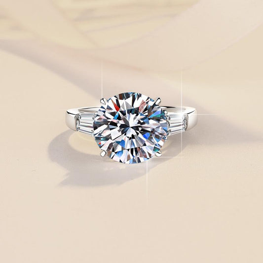 S925 Sterling Silver Pigeon Egg Ring Synthetic Moissanite Ring 5Carat-180(35%)