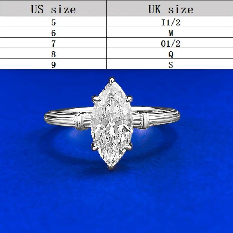 S925 Sterling Silver Bends and Hitches Twist Horse Eye Ring 6 * 12mm 6A Cubic Zirconia Ring-340(35%)