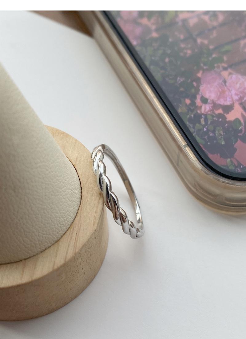 S925 Sterling Silver Mobius Ring Couple Rings Simple Adjustable Band -519 weddingring(45%)