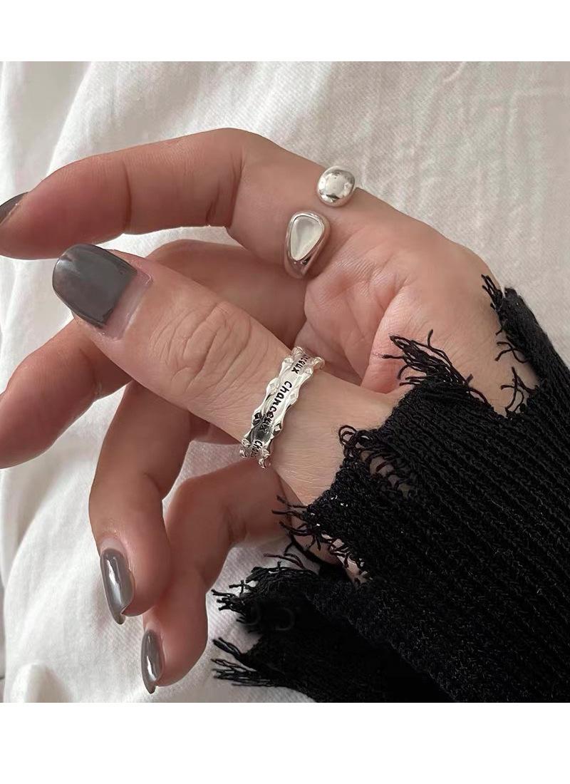 S925 Sterling Silver Articulated French Ring Open Ring -509(45%)