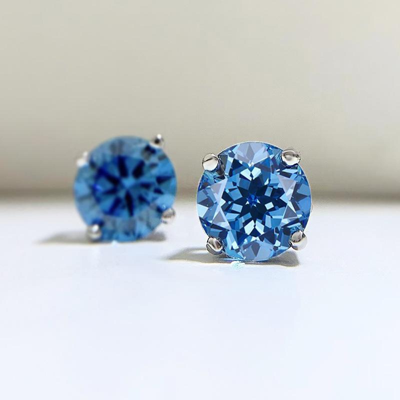 S925 Sterling Silver Eight Arrows and Eight Hearts Cut Round Earring 8mm 6A Cubic Zirconia Earring Springtok-611(35%)