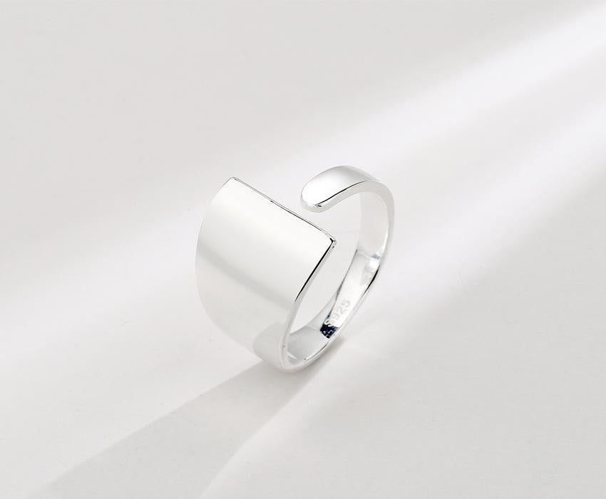 S925 Sterling Silver Irregular Geometric Ring Women's Open Ring-554(45%)