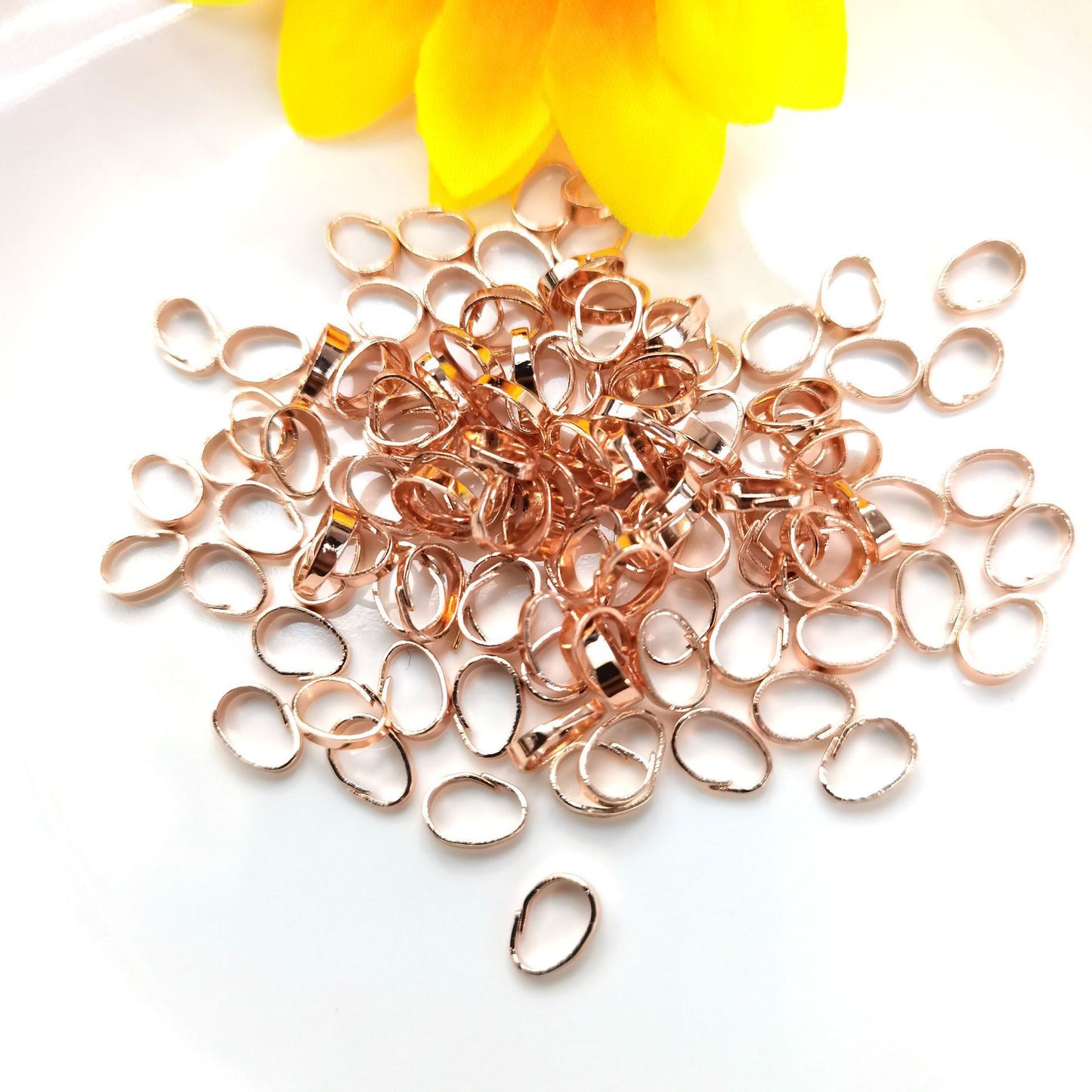 Copper Melon Seed Pendant Buckle For Jewelry DIY，Covered By 14/18K Real Gold Or Silver