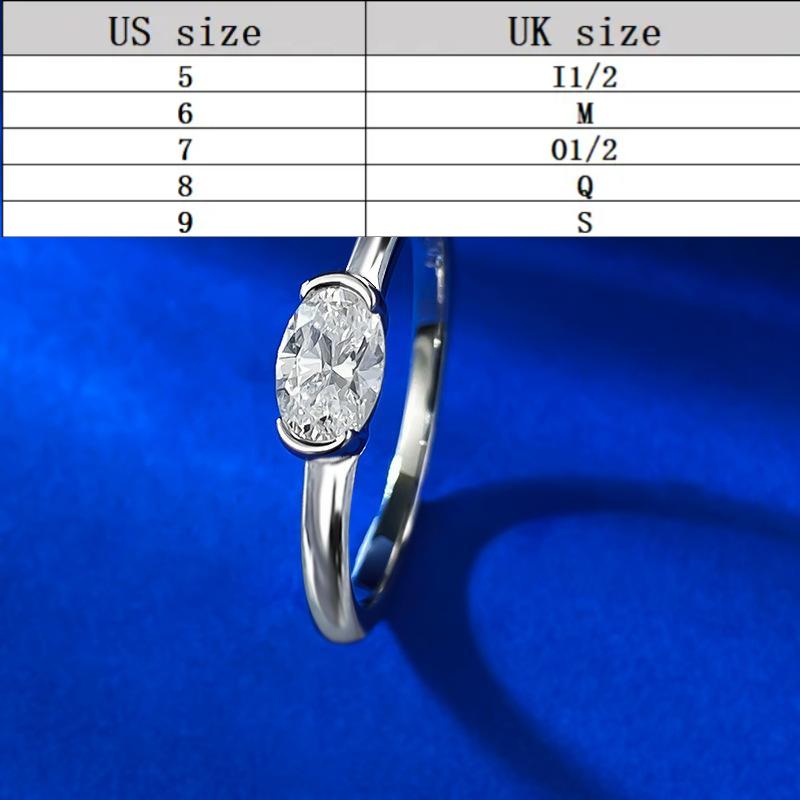 S925 Sterling Silver Red/Blue/White Oval Cut Oval Ring 4*6mm 6A Cubic Zirconia Ring-265(35%)