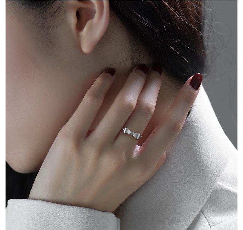 S925 Sterling Silver Girl Bow Ring For Women-541(45%)