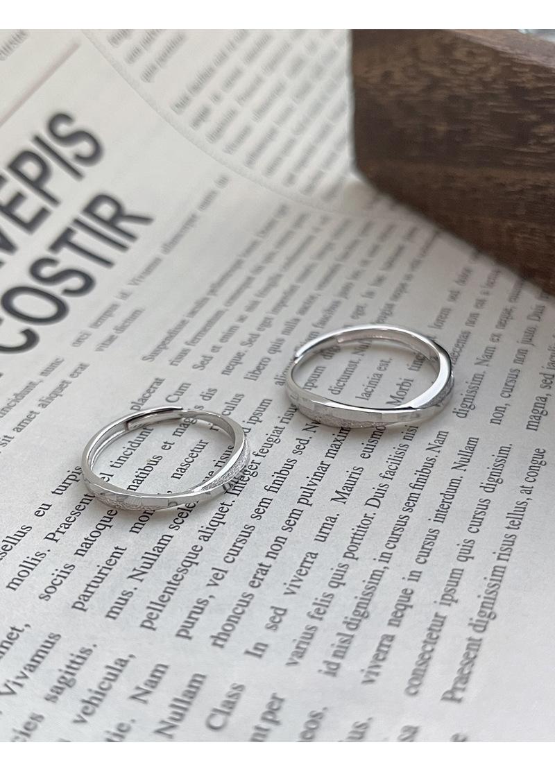 S925 Sterling Silver Mobius Plain Band Couple Rings Pair - 526 weddingring(45%)