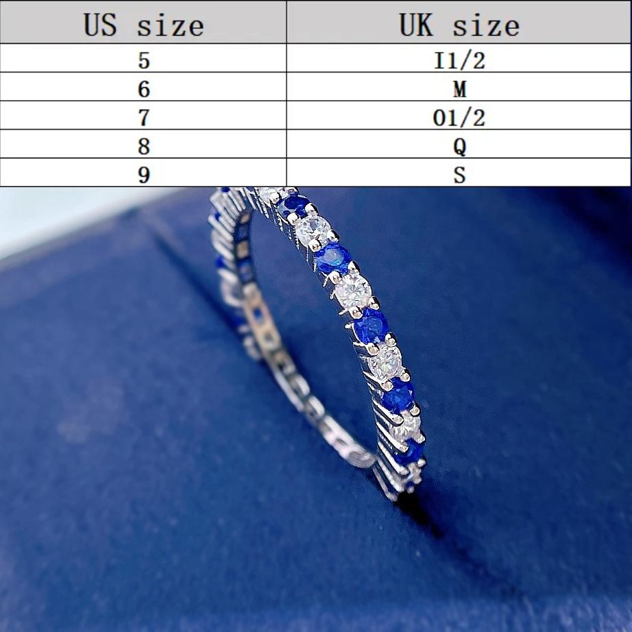 S925 Sterling Silver Color Fine Row Band Ring 6A Cubic Zirconia Ring fashion jewelry accessory woman girl promise ring-129(35%)