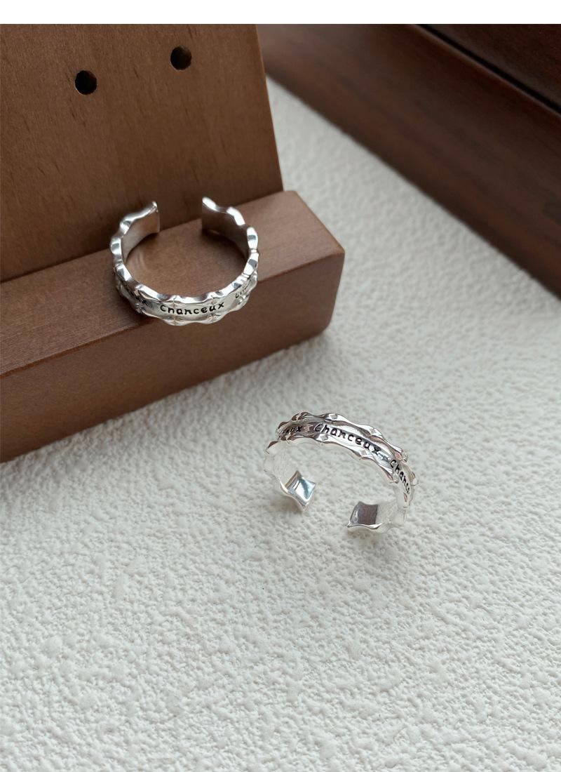 S925 Sterling Silver Articulated French Ring Open Ring -509(45%)