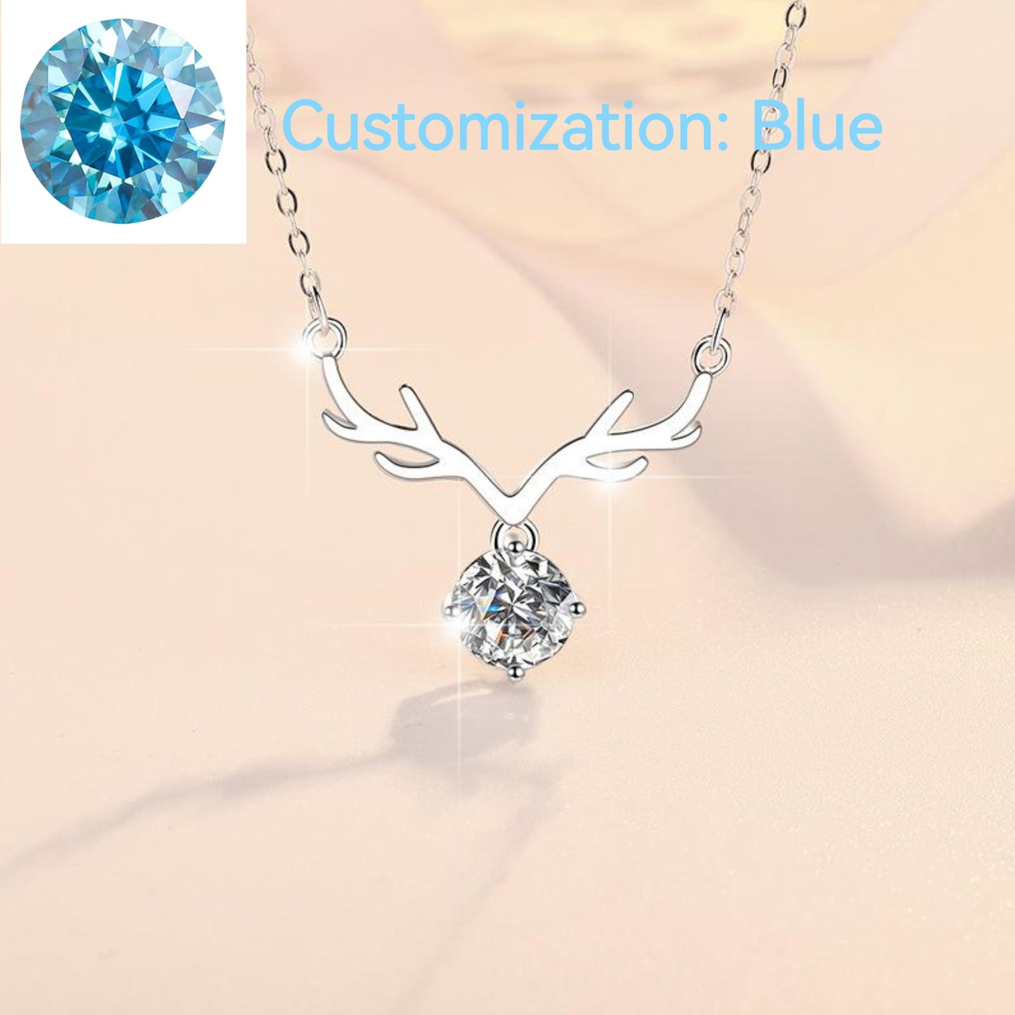 61. S925 Sterling Silver Holiday Pendant Synthetic Moissanite Pendant