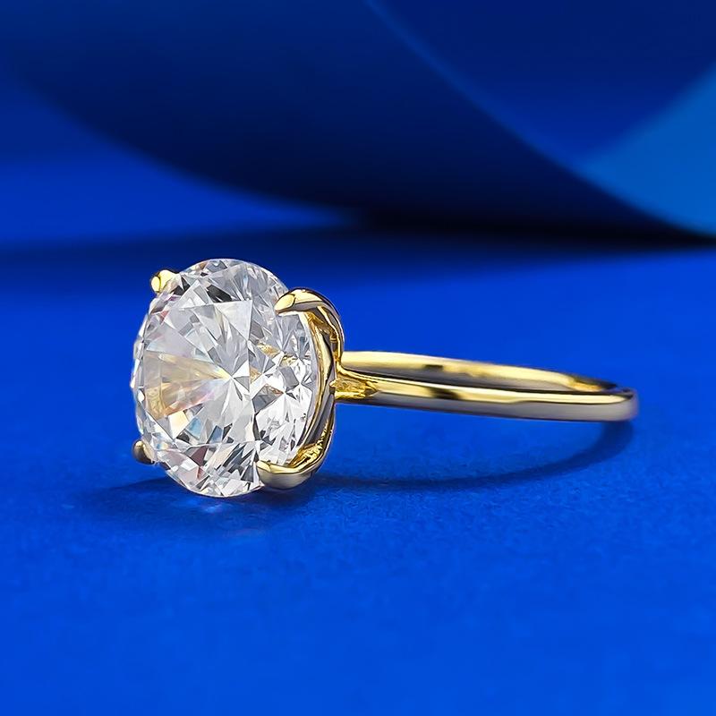 S925 Sterling Silver Eight arrows and eight hearts Cut Round Ring 10mm 6A Cubic Zirconia Ring Springtok-282(35%)