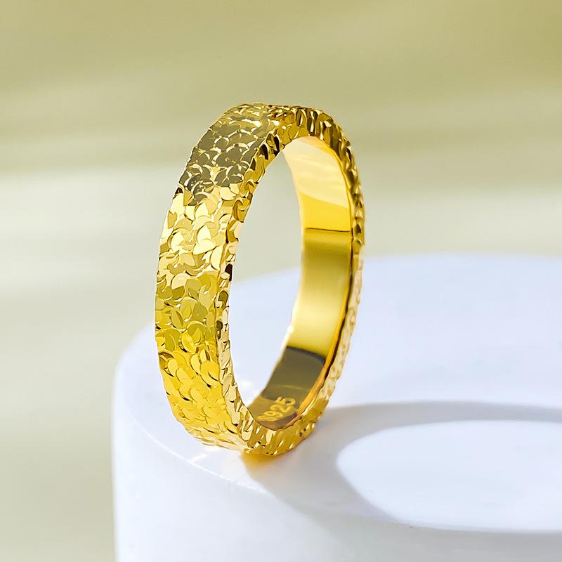 NO.090 S925 Sterling Silver Crushed Ice Ring fashion jewelry accessory woman girl promise ring Springtok