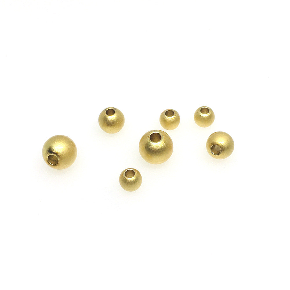 Ancient Gold Solid Copper Beads For Jewelry DIY，Covered by Real Gold