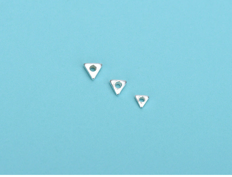 S925 Sterling Silver Triangle Beads for Jewelry Making(Style 2/Price of 2g)