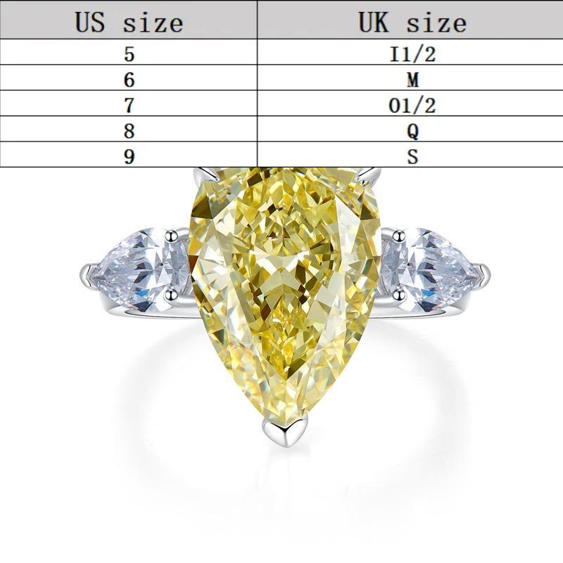 S925 sterling silver pear shape Ice Flower cut ring 11*17mm white/pink 8A cubic zirconia ring fashion jewelry accessory woman girl promise ring Springtok-284(35%)