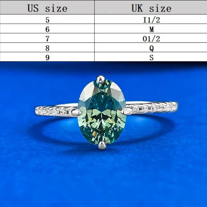 S925 Sterling Silver Purple Pigeon Egg Cut Oval Ring 6*8mm 6A Cubic Zirconia Ring-394(35%)