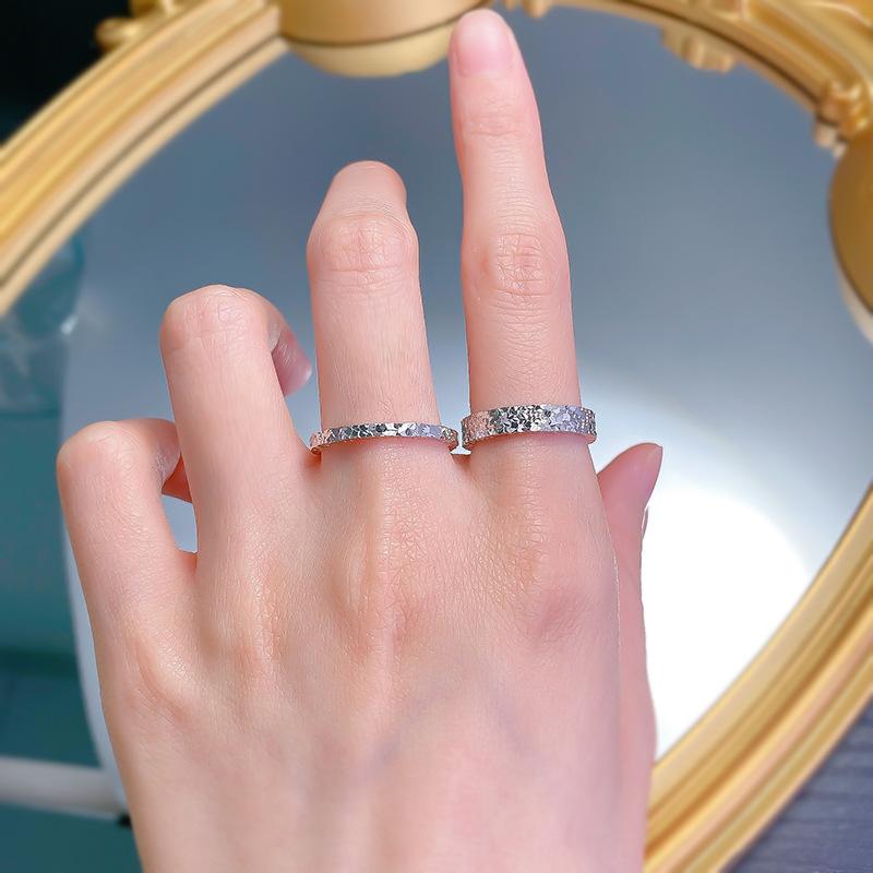 S925 Sterling Silver Crushed Ice Band Ring 6A Cubic Zirconia Ring fashion jewelry accessory woman girl promise ring-416(35%)