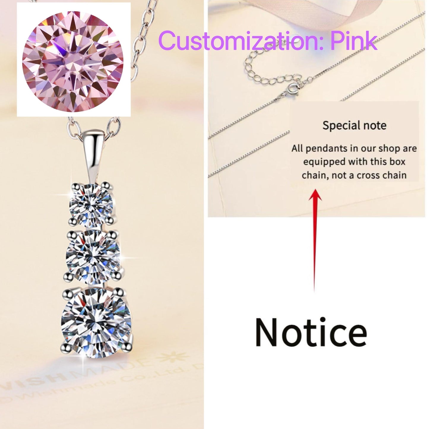 S925 Sterling Silver Triple Necklace Synthetic Moissanite Necklace birthday gift silver jewelry minimalist necklace pendant necklace-327(35%)