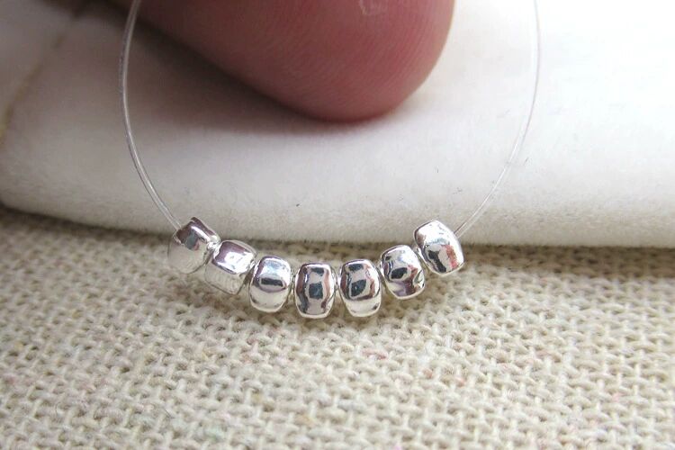 S925 Sterling Silver Triangle Bead for Jewelry Making(Style 1/Price of 2pcs)