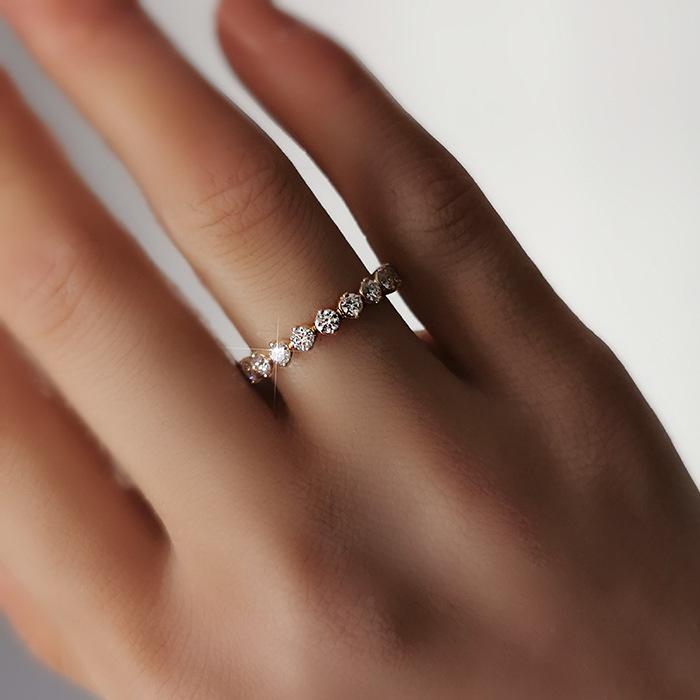 S925 Sterling Silver Full Band Simple Row Ring-115(45%)
